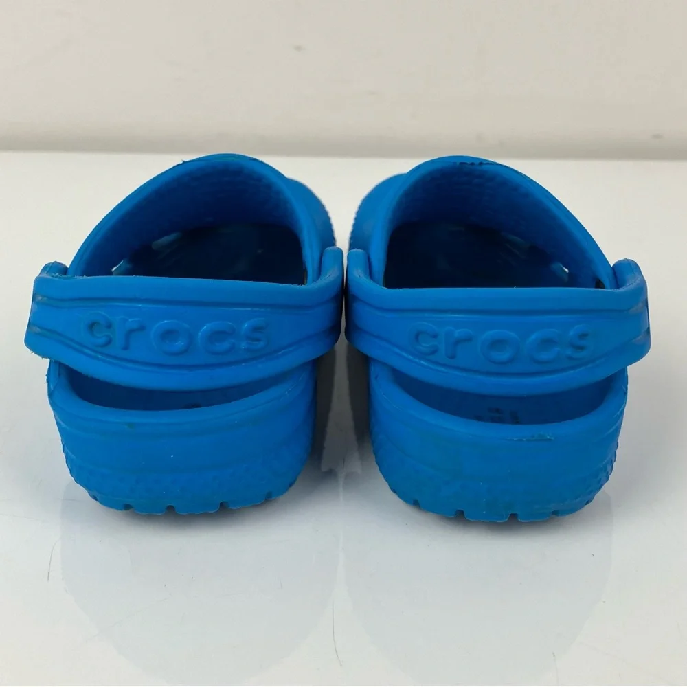 Crocs Unisex Kids Size C4 Blue Slip On Clogs Water Shoes